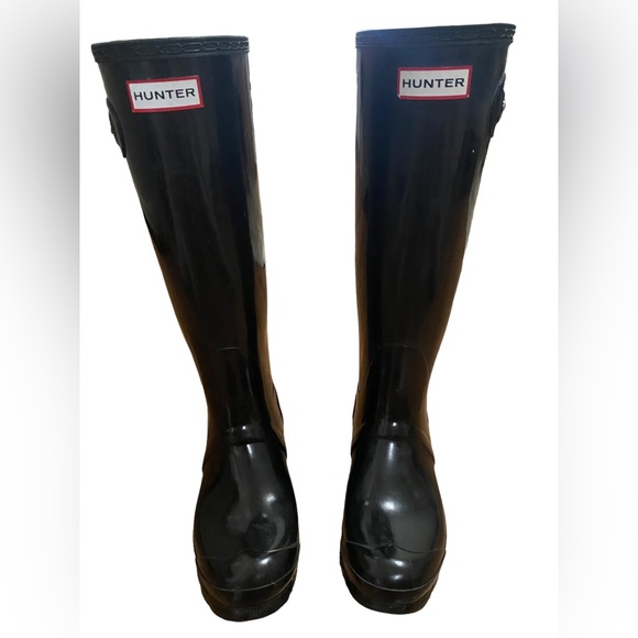 Hunter Tall Rain Boots w/removable knit liner - Black Size 6 - Picture 6 of 12